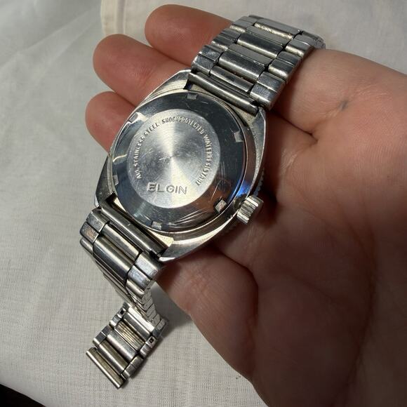 1960s ELGIN Diver Automatic Wristwatch 17 Jewels Day/Date Pepsi Bezel main image 5